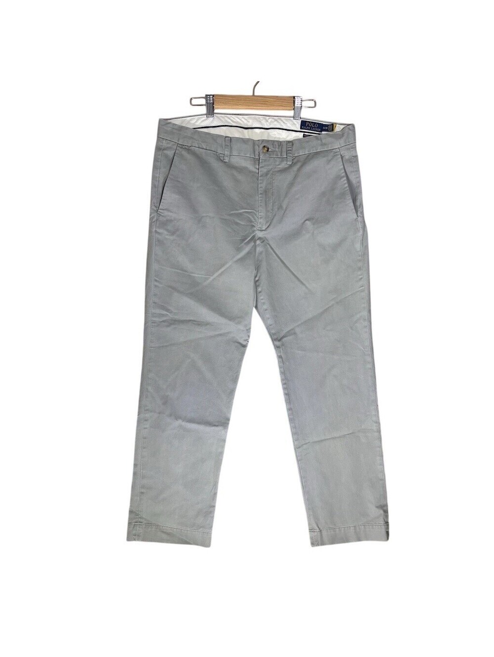 Polo Ralph Lauren Chino Pants Mens 34x30 Gray Stretch Straight Fit